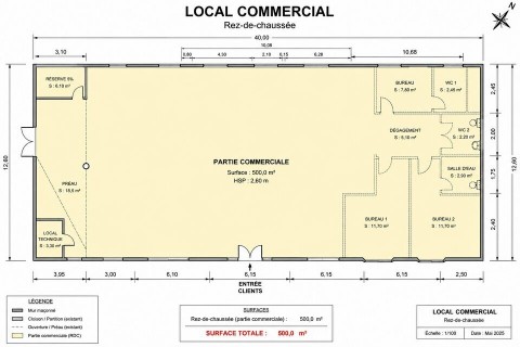 Vente Local commercial de 250 m2 sur un emplacement N°1, à Cavaillon (84300) en France